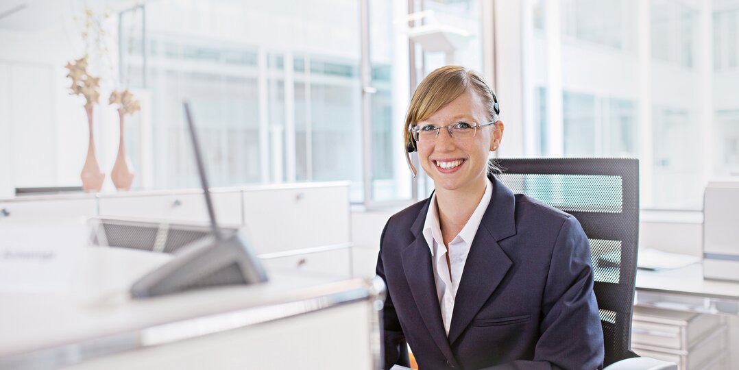 Receptionist on the phone